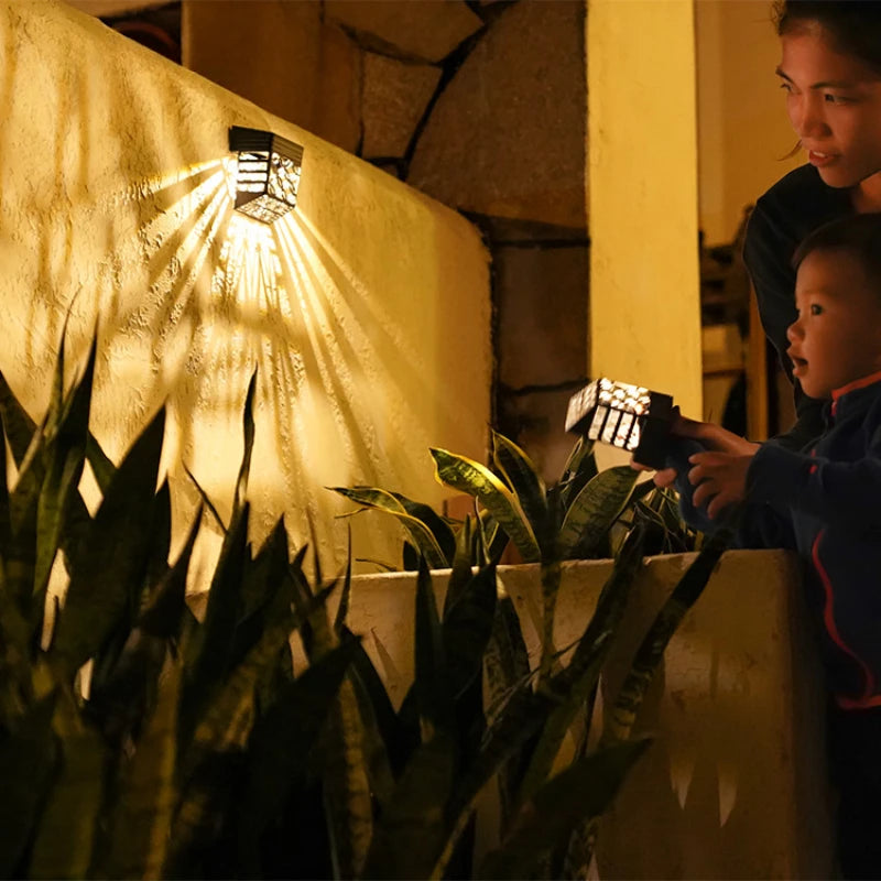 Solar Light IP65 Waterproof Landscape Wall Washer Lights Garden Outdoor Decor Solar Panel Power Home Courtyard Balcony Lights