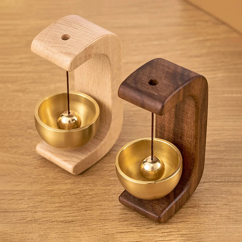 Dopamine Wind-bell Magnetic Inhalation Home Wind-bell Beech Car Into The Door To Remind The Bell Copper Bell Walnut Copper Ornam