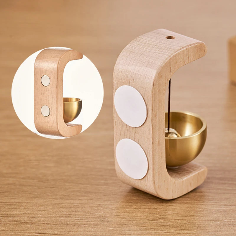 Dopamine Wind-bell Magnetic Inhalation Home Wind-bell Beech Car Into The Door To Remind The Bell Copper Bell Walnut Copper Ornam