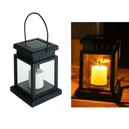 Solar Lights Outdoor Pendant Light Iron Hollow Out Projector Lantern Porch Decorative Lights for Patio Garden Decor Lawn Deck