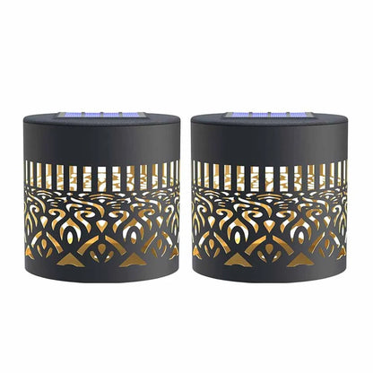 Outdoor Garden Solar Light Iron Art Hanging Light Hollow LED Landscape Light Garden Decoration Projection Light Waterproof
