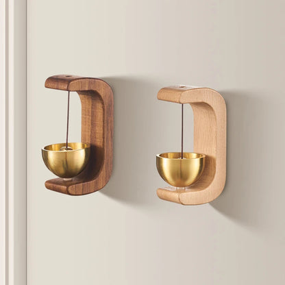 Dopamine Wind-bell Magnetic Inhalation Home Wind-bell Beech Car Into The Door To Remind The Bell Copper Bell Walnut Copper Ornam