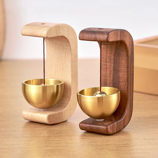 Dopamine Wind-bell Magnetic Inhalation Home Wind-bell Beech Car Into The Door To Remind The Bell Copper Bell Walnut Copper Ornam