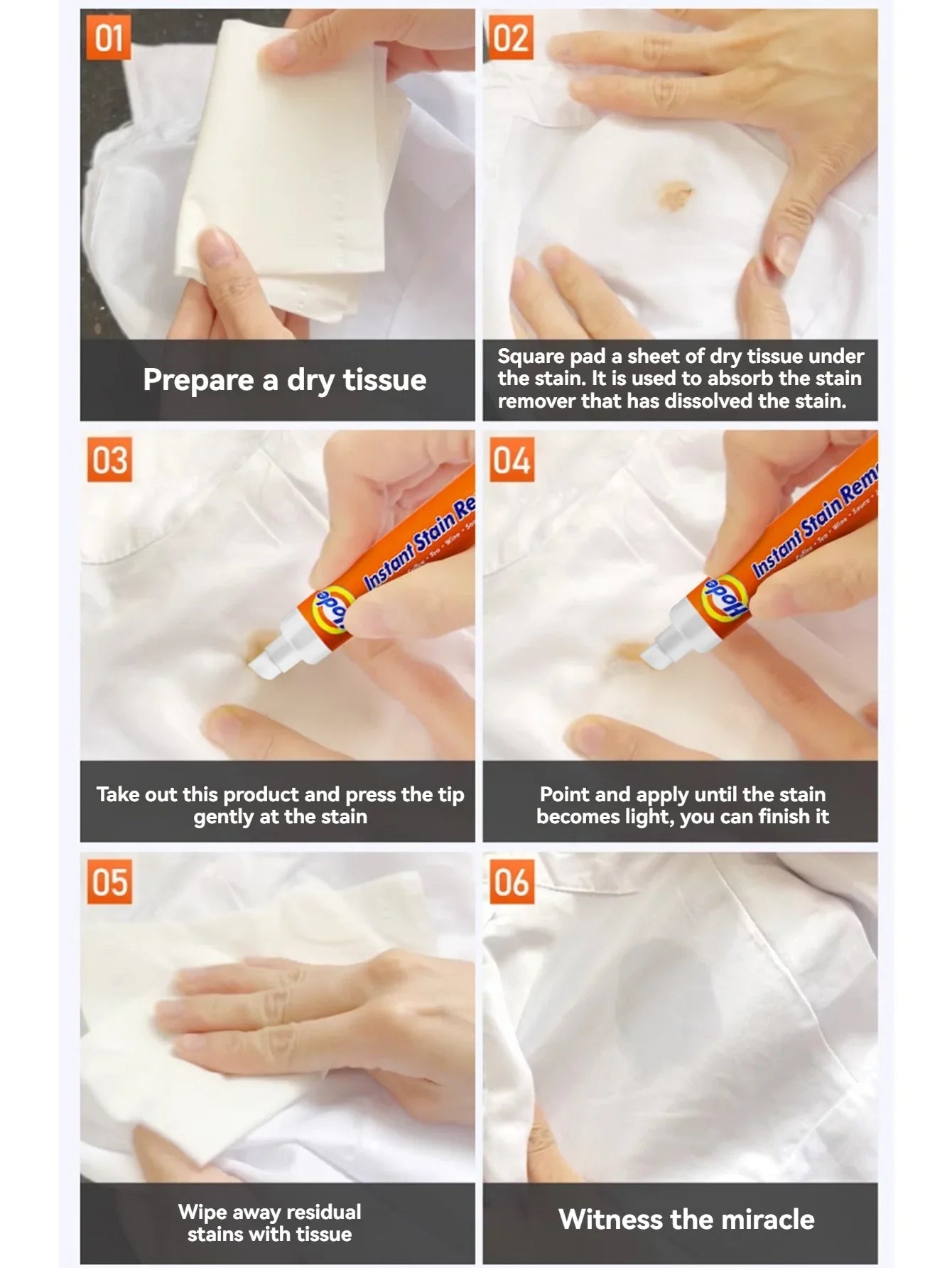 עט להסרת כתמים מהבגדים