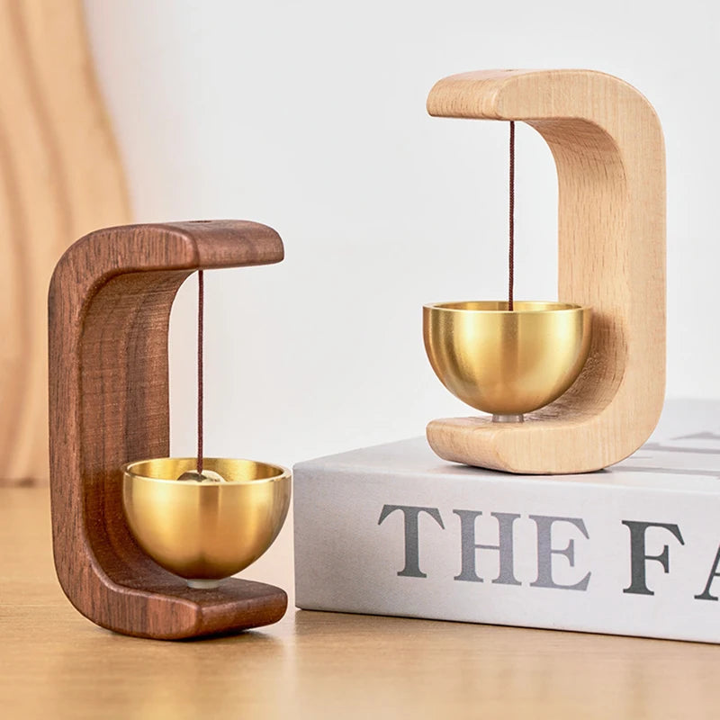 Dopamine Wind-bell Magnetic Inhalation Home Wind-bell Beech Car Into The Door To Remind The Bell Copper Bell Walnut Copper Ornam