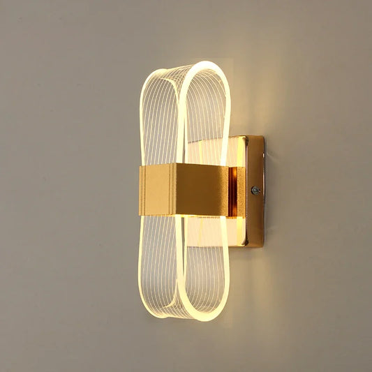 Nordic luxury wall lamp LED bedside lamp Aluminum wall light Modern Living room background wall decorative light